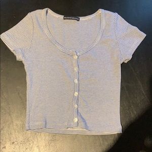 Blue and white Brandy Melville top